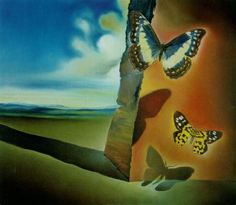 butterfly salvador dali|Untitled (Landscape with Butterflies) (c.1956) by。